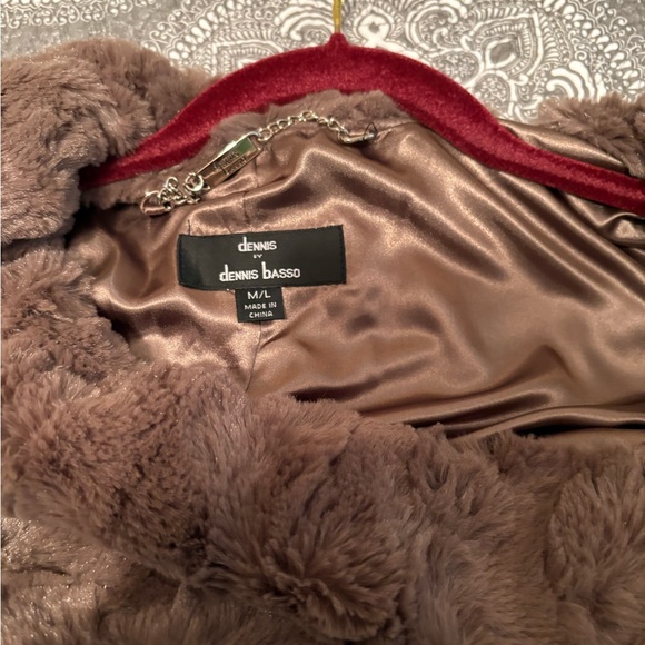 Dennis Basso Charcoal Faux Fur Poncho - Picture 4 of 4